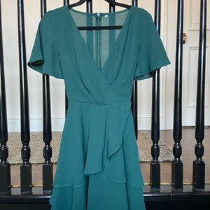 V-Neck Flirty Mini Dress